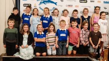 Under 7's and 8's Swimmers at the presentation night. Supplied/