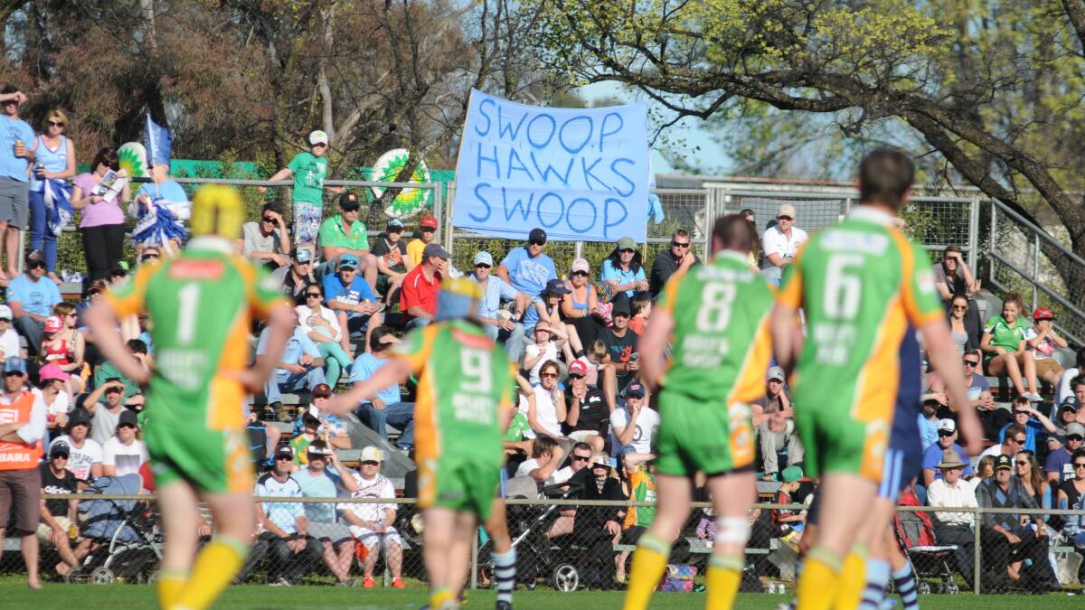 Incredible scenes at Wade Park for the 2013 Group 10 grand final, where around 6000 people streamed through the gates. Picture by Steve Gosch.