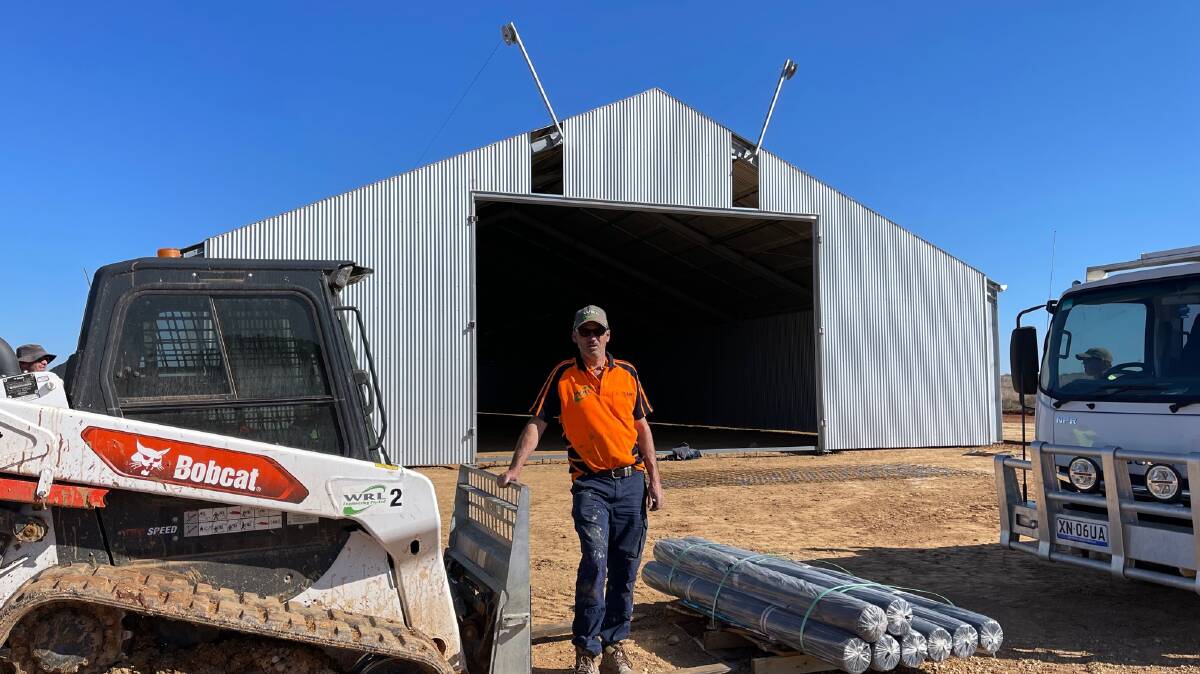 WRL Engineering general manager Warren Lefebvre with one of his sealed sheds that protect against vermin. Picture supplied