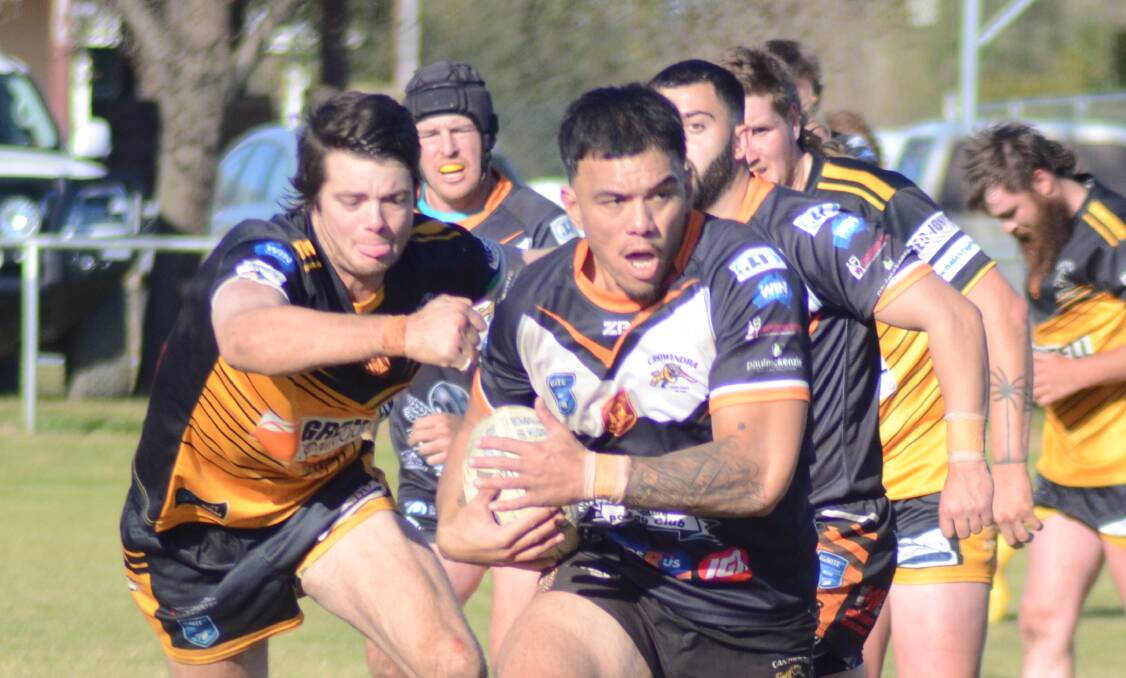 Canowindra Tigers forward Shiem Mariner was at his very best on July 23, scoring a double in his side's victory over the Grenfell Goannas. Picture by Riley Krause