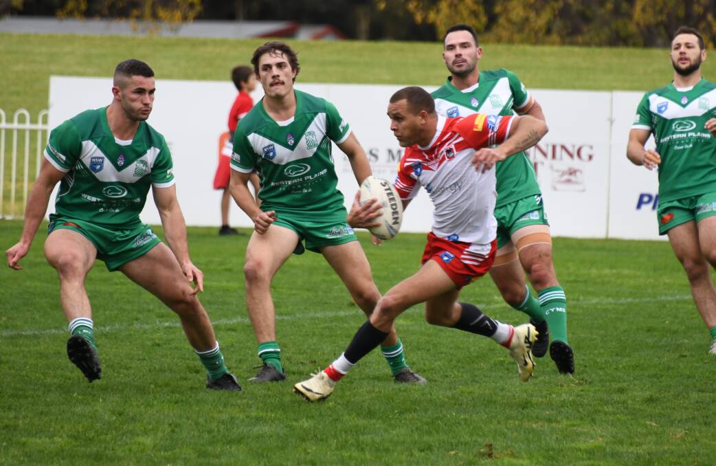 Ethan Pegus in action for Mudgee in the round six win over Dubbo CYMS. Picture by Nick Guthrie