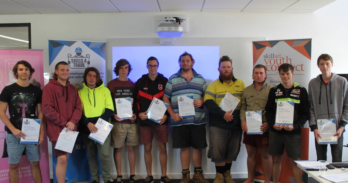 GRADUATION: The second round of Skills4Trade in Mudgee concluded on Tuesday. The program is a partnership between Skillset Workforce and TAFE Western that aims to help young people aged 15 – 24 prepare for work.