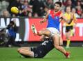 Christian Petracca did his immaculate best to try to drag Melbourne to victory against Carlton. (Joel Carrett/AAP PHOTOS)