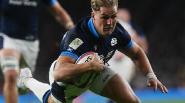 Duhan van Der Merwe can become Scotland's record try-scorer when he faces Uruguay this weekend.  Photo: EPA PHOTO