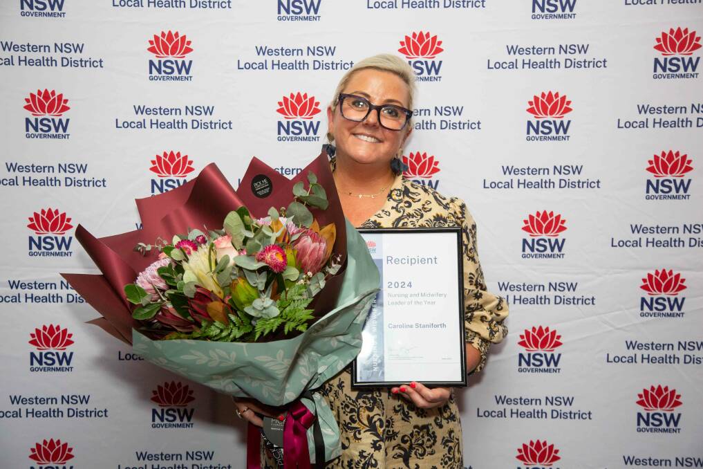 Caroline Staniforth has been named as the Western NSW Local Health District's Nursing and Midwifery Leader of the Year. Picture supplied