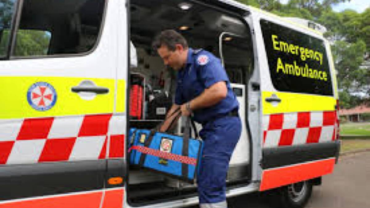 A generic photo of a paramedic lifting a bag out of an ambulance. Picture is from file 