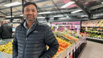 Director of Foodworks Mudgee, Rohit Paili standing in front of the fresh produce at the Mudgee store on Wednesday morning, July 24, 2024. Picture by Benjamin Palmer