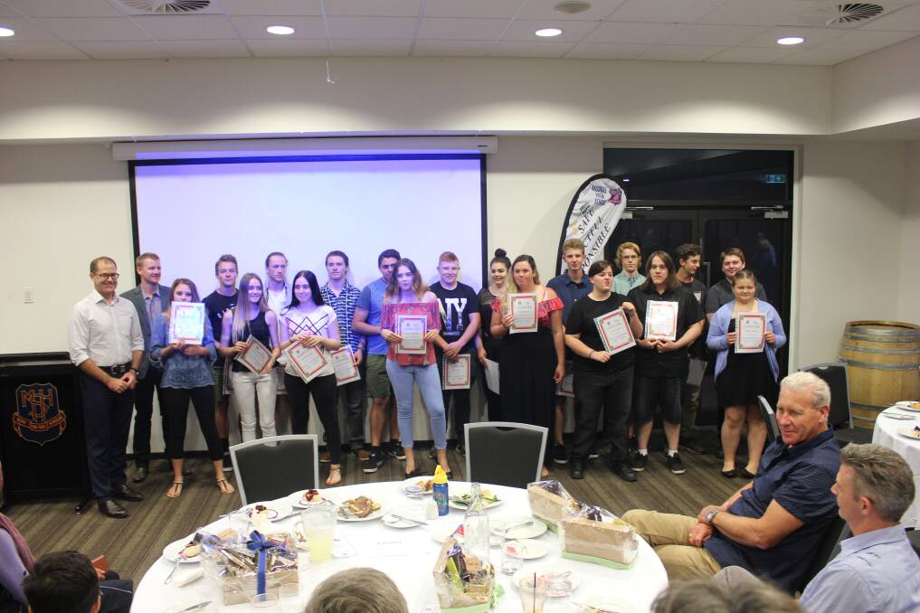 THAT'S A WRAP: 17 Mudgee High students accepted their Link program certificates on Tuesday after completing work experience and TAFE courses. Photo: Jake Humphreys