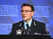 AFP Commissioner Reece Kershaw has been reappointed for a further two years. (Lukas Coch/AAP PHOTOS)